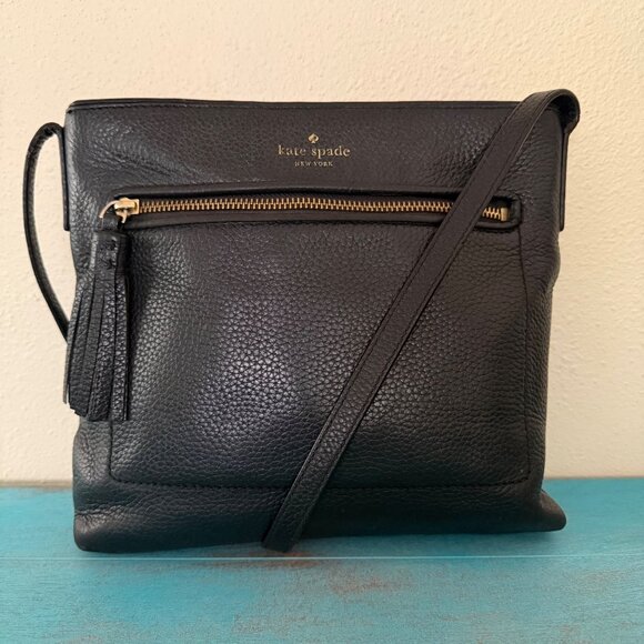 Kate Spade New York Chester Street Dessi Dark Blue Leather Crossbody Bag - Picture 1 of 7